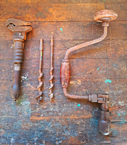 Alte handwerkzeuge bohrwinde - alte, handwerkzeuge: