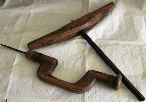 Antike handbohrer holzbohrer - handbohrer, 2