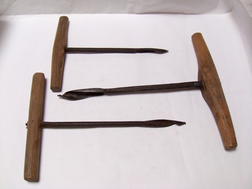 Konvolut 3st handbohrer antike - konvolut,3st,